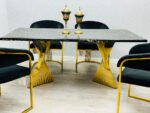 Ravello Dining Tables (Black & Gold And Cream & Gold) - Image 7
