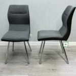 Zermatt Dining Chair (Grey PU with Grey Fabric)