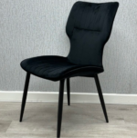 Silvan Velvet Chair (Black, Mink, Grey) - Image 2