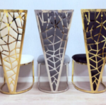 Velvet Dining Chairs Gold/ Silver Black & Gold Single - Image 2