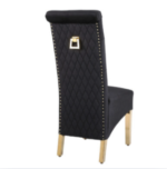 Sofia Black & Gold Square Knocker Dining Chair - Image 2