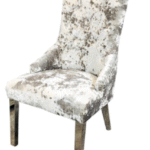 Majestic Premium Crushed Velvet Silver Dining Chair