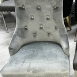 Majestic Light Grey Velvet Dining Chair
