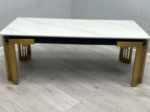 Sorrento Rectangle Ceramic Gold Coffee Table - Image 3