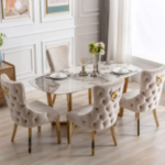 Verta Oval 150cm Ceramic Gold Table
