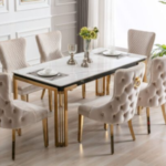 Verta Rectangle 150cm Ceramic Gold Table