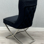 Rome Black Velvet Dining Chair