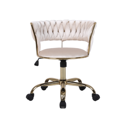 Camelia Cream & Gold Office Chair