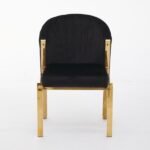Fabio Black and Gold Dining Chair