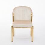 Fabio Cream and Gold Dining Chair