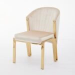 Fabio Cream and Gold Dining Chair