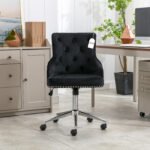 Majestic Black Velvet Office Chair