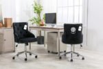 Majestic Black Velvet Office Chair
