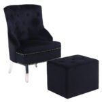Majestic Black Wing Chair
