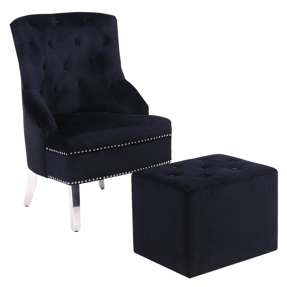 Majestic Black Wing Chair Majestic Black Wing Chair