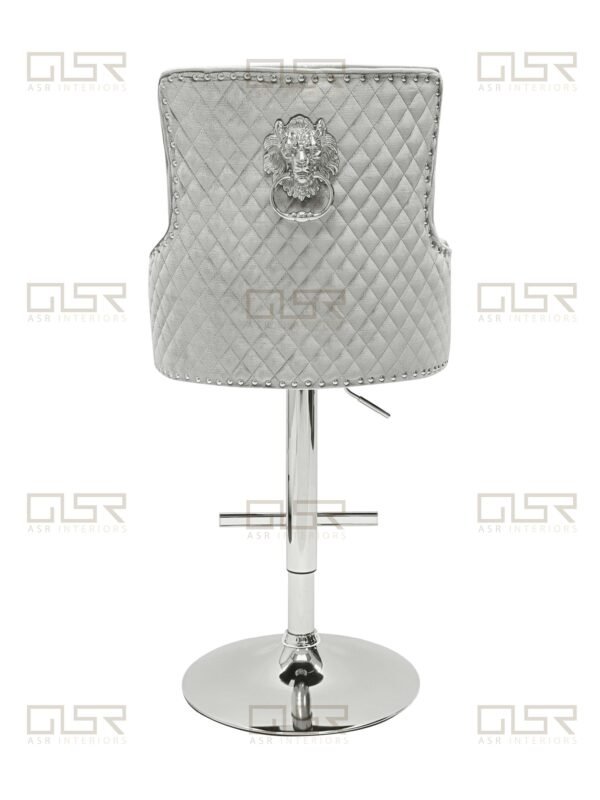 Majestic HQ Silver Fabric Bar Stool Majestic HQ Silver Fabric Bar Stool