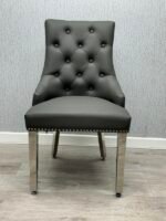 Majestic Hudson Grey PU Leather Dining Chair