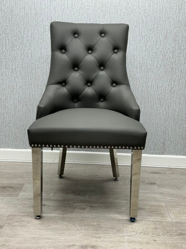 Majestic Hudson Grey PU Leather Dining Chair Majestic Hudson Grey PU Leather Dining Chair
