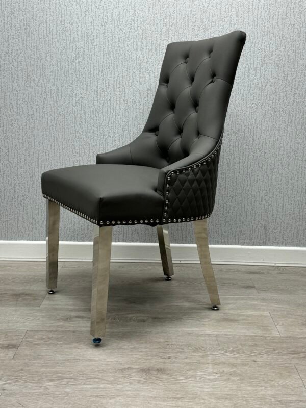 Majestic Hudson Grey PU Leather Dining Chair Majestic Hudson Grey PU Leather Dining Chair