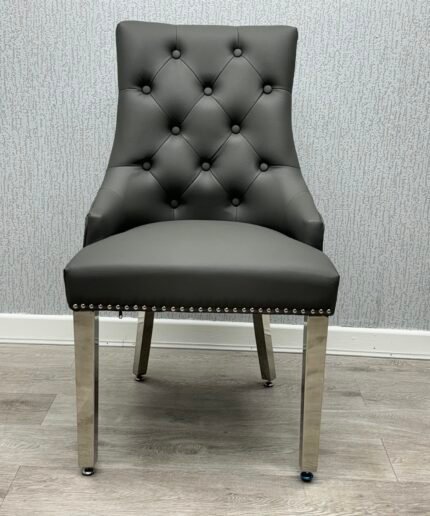 Majestic Hudson Grey PU Leather Dining Chair
