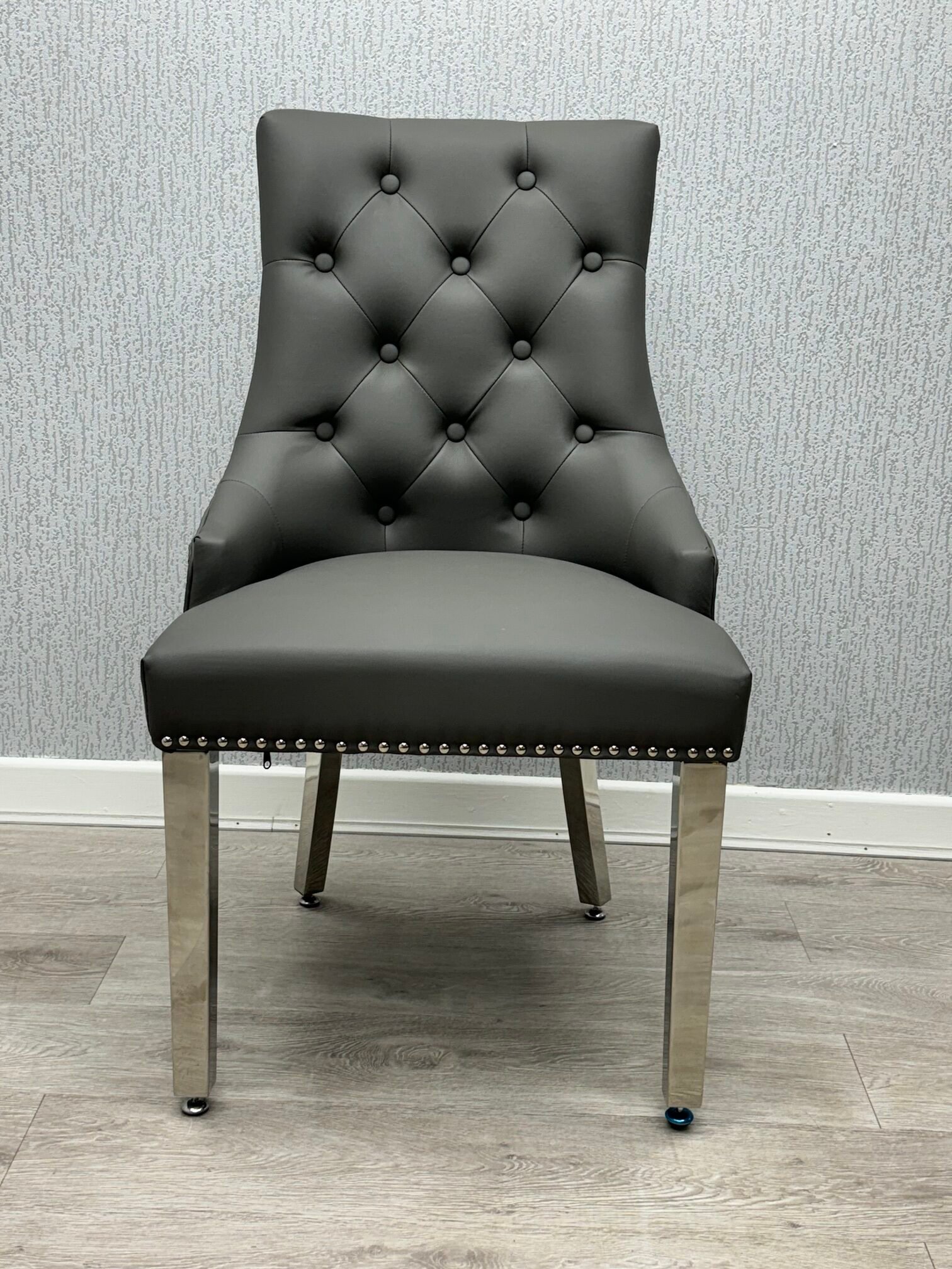 Majestic Hudson Grey PU Leather Dining Chair Majestic Hudson Grey PU Leather Dining Chair