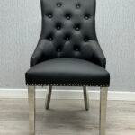Majestic Midnight Black PU Leather Dining Chair