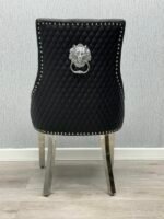 Majestic Midnight Black PU Leather Dining Chair