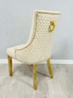 Majestic Mink Gold Ring Knocker Chair