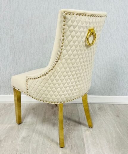 Majestic Mink Gold Ring Knocker Chair