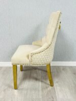 Majestic Mink Gold Ring Knocker Chair