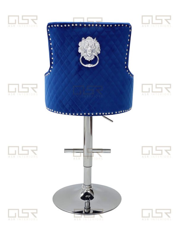 Majestic Navy Fabric Bar Stool Majestic Navy Fabric Bar Stool