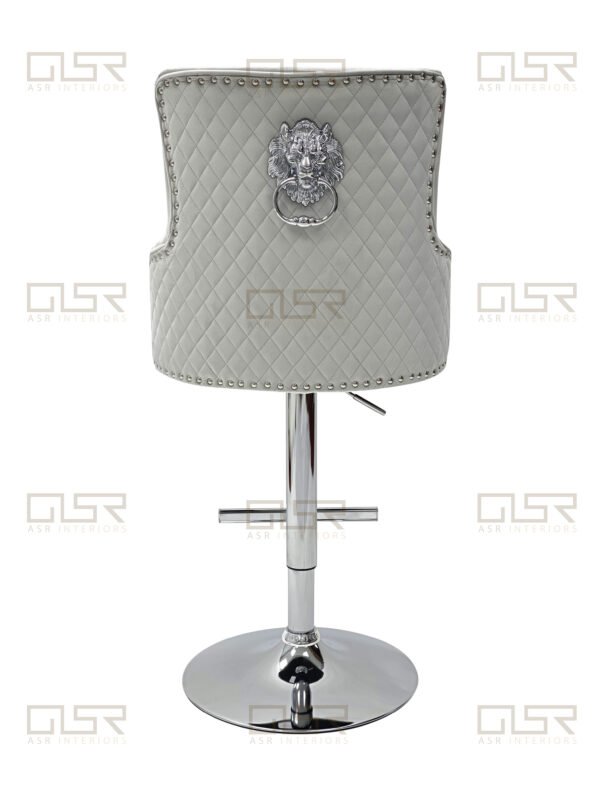 Majestic Silver Fabric Bar Stool Majestic Silver Fabric Bar Stool