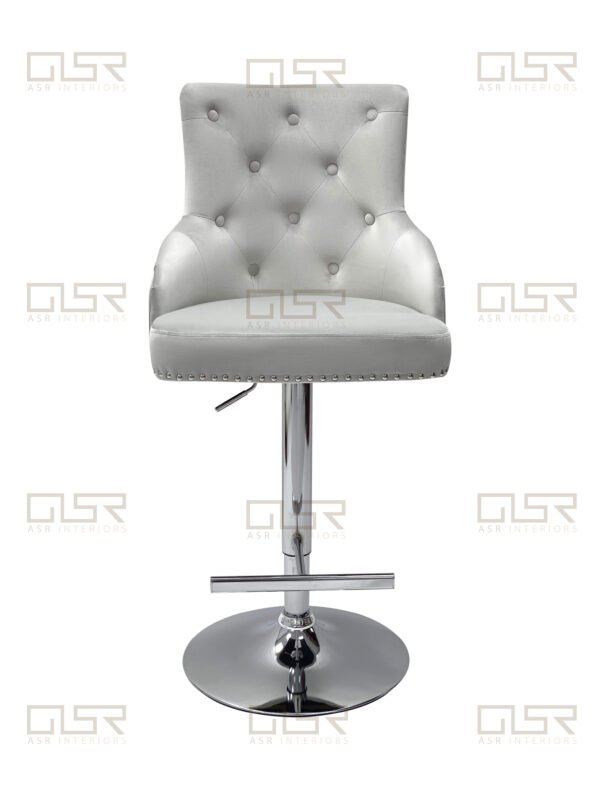 Majestic Silver Fabric Bar Stool Majestic Silver Fabric Bar Stool