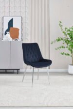 Mortiz Black Velvet Dining Chair