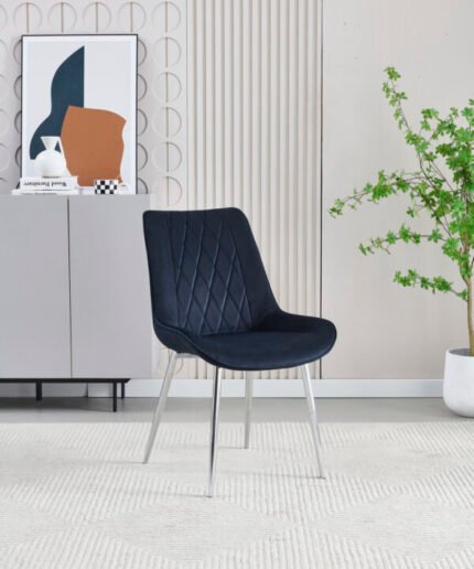Mortiz Black Velvet Dining Chair