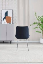 Mortiz Black Velvet Dining Chair