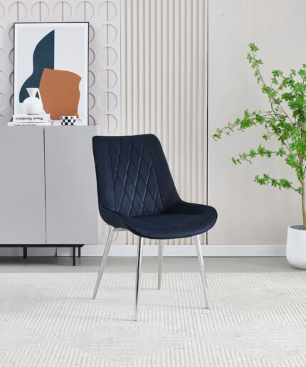 Mortiz Black Velvet Dining Chair