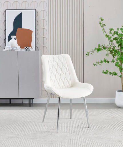 Mortiz Cream Velvet Dining Chair