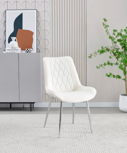 Mortiz Cream Velvet Dining Chair