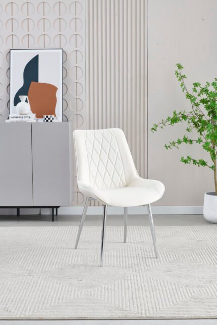 Mortiz Cream Velvet Dining Chair