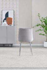Mortiz Grey Velvet Dining Chair