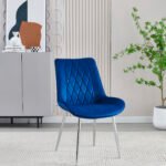 Mortiz Navy Velvet Dining Chair