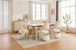 Santorini Cream Gold Dining Chair