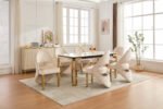 Santorini Cream Gold Dining Chair