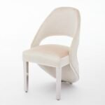 Maret Cream Silver Dining Chair