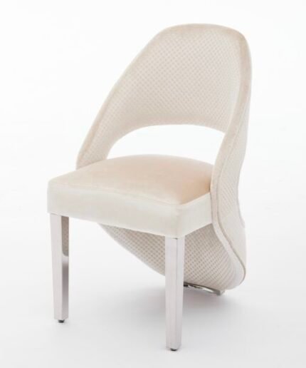 Maret Cream Silver Dining Chair