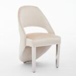 Maret Cream Silver Frame Dining Chair