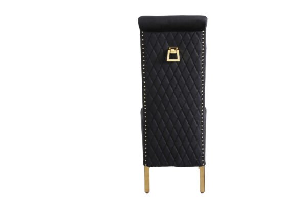 Sofia Black & Gold Square Knocker Dining Chair Sofia Black & Gold Square Knocker Dining Chair
