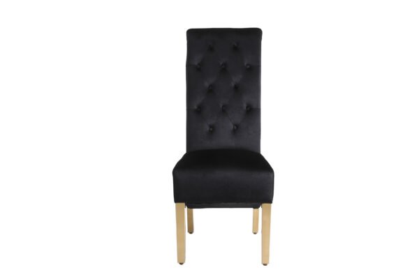 Sofia Black & Gold Square Knocker Dining Chair Sofia Black & Gold Square Knocker Dining Chair