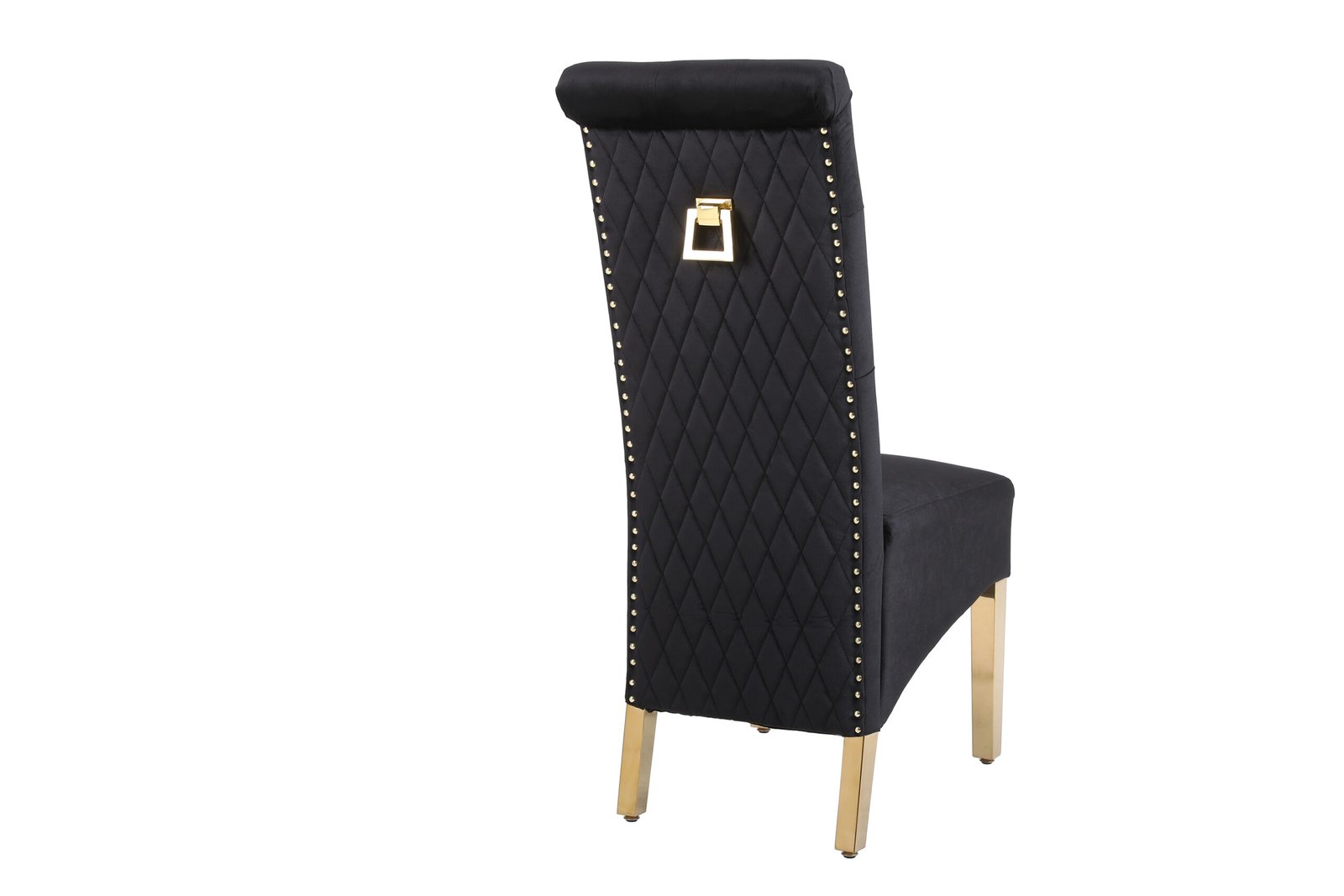 Sofia Black & Gold Square Knocker Dining Chair Sofia Black & Gold Square Knocker Dining Chair